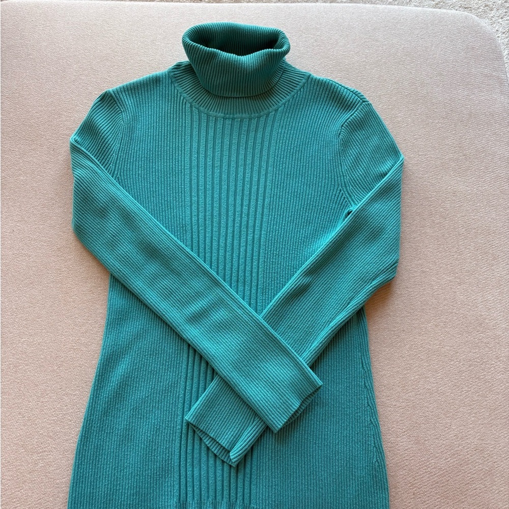 United States Sweaters Teal Cowl Neck Sweater